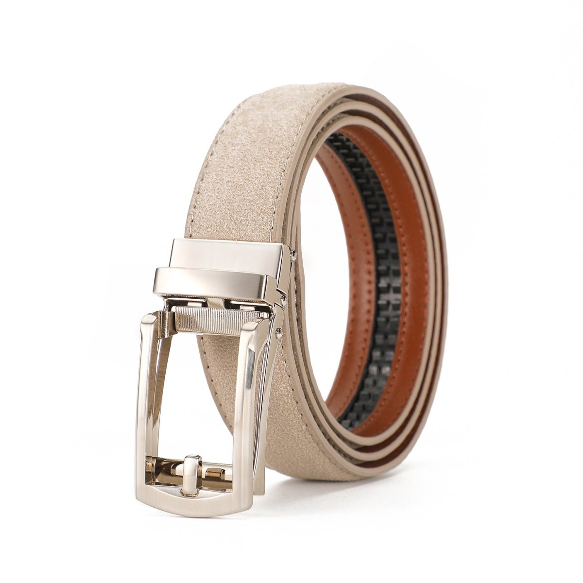 Ceinture Homme Suédée à Boucle Automatique , modèle Martin
