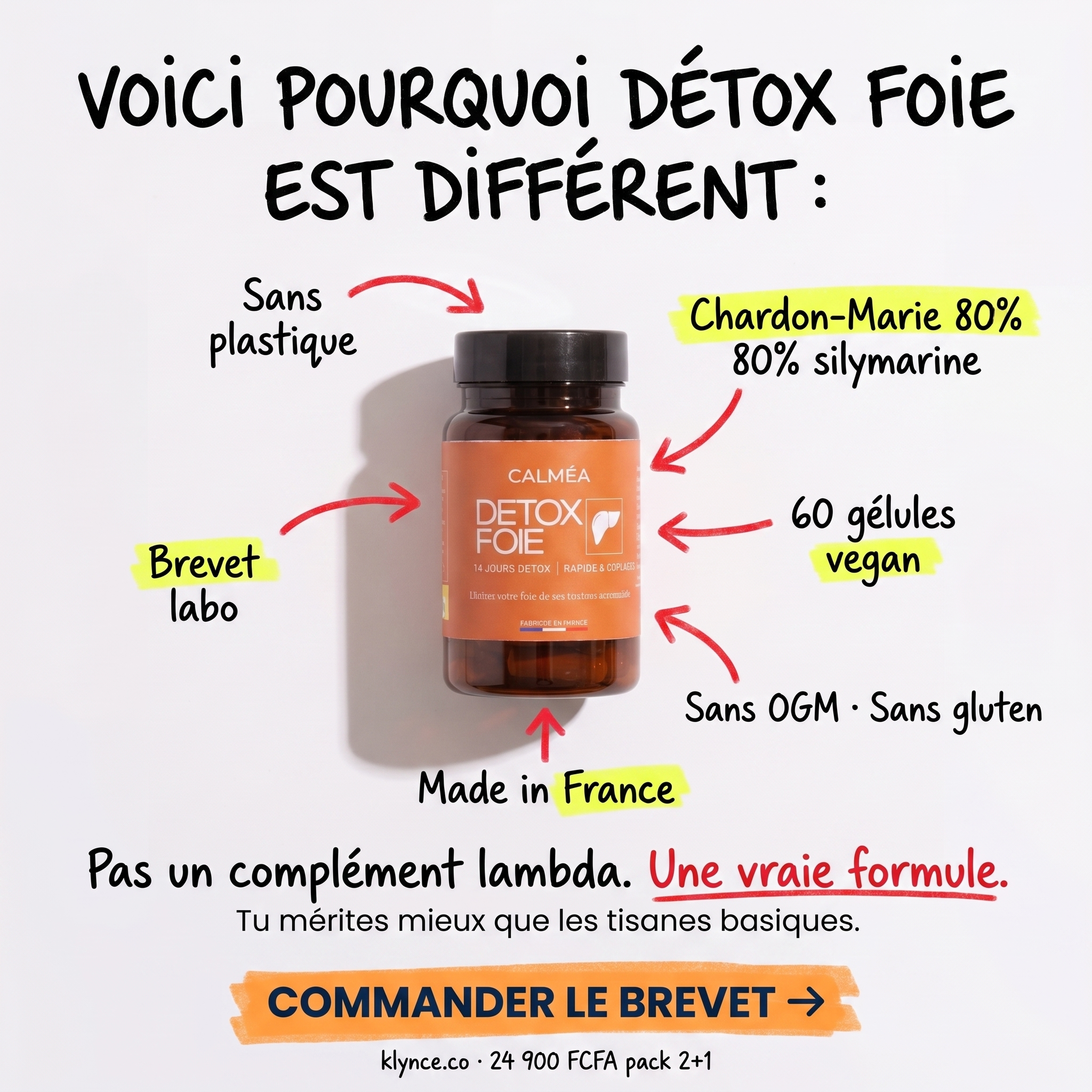 Detox Foie versé dans un verre
