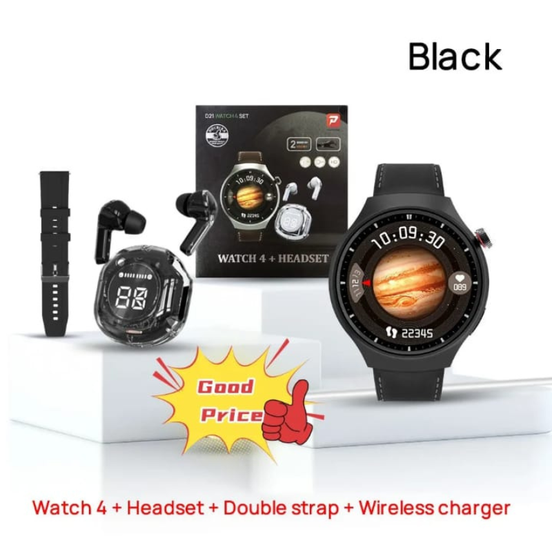 Watch5 MAX SERIE 4  – Coffret Premium (1 Montre+ 2 Bracelets et un écouteur)
